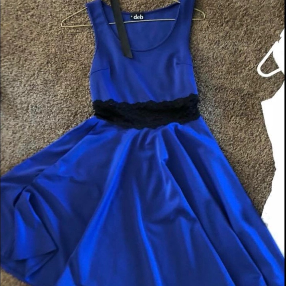 Blue lace dress